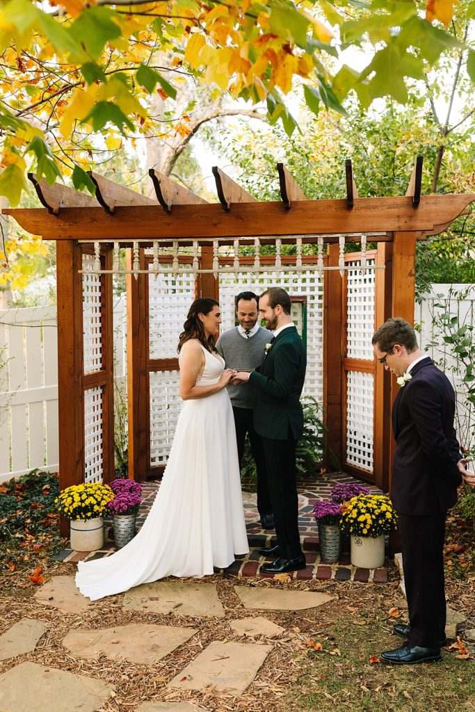 kansas city couple have a small intimate wedding at the vintage house in overland park kansas