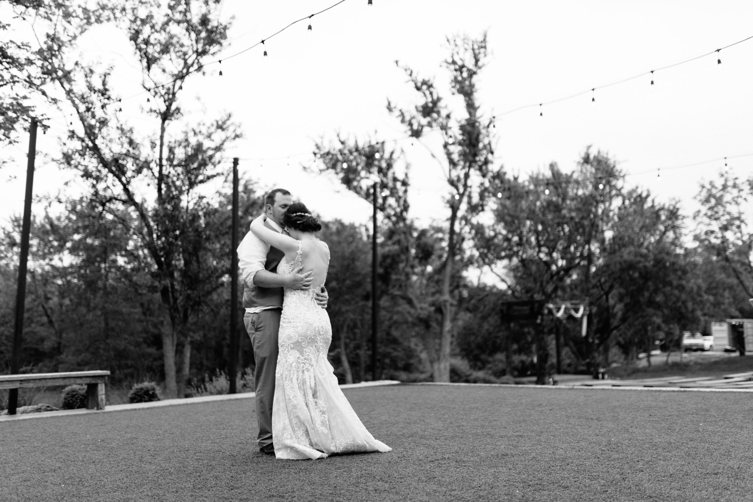outdoors first dance at wedding