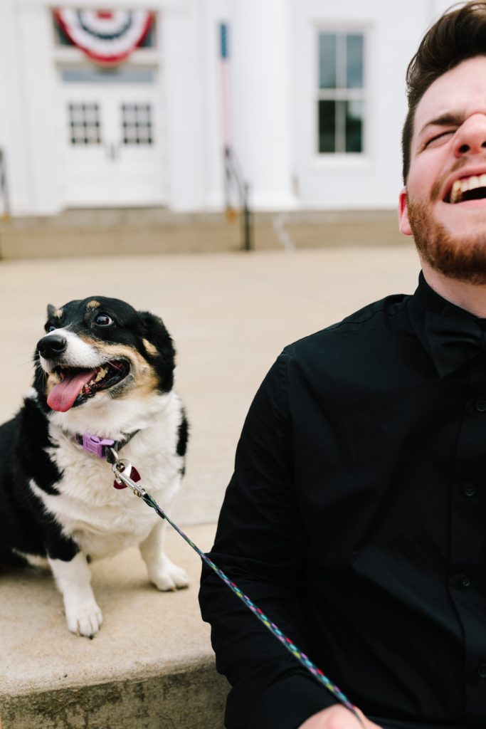 Groom with his dog