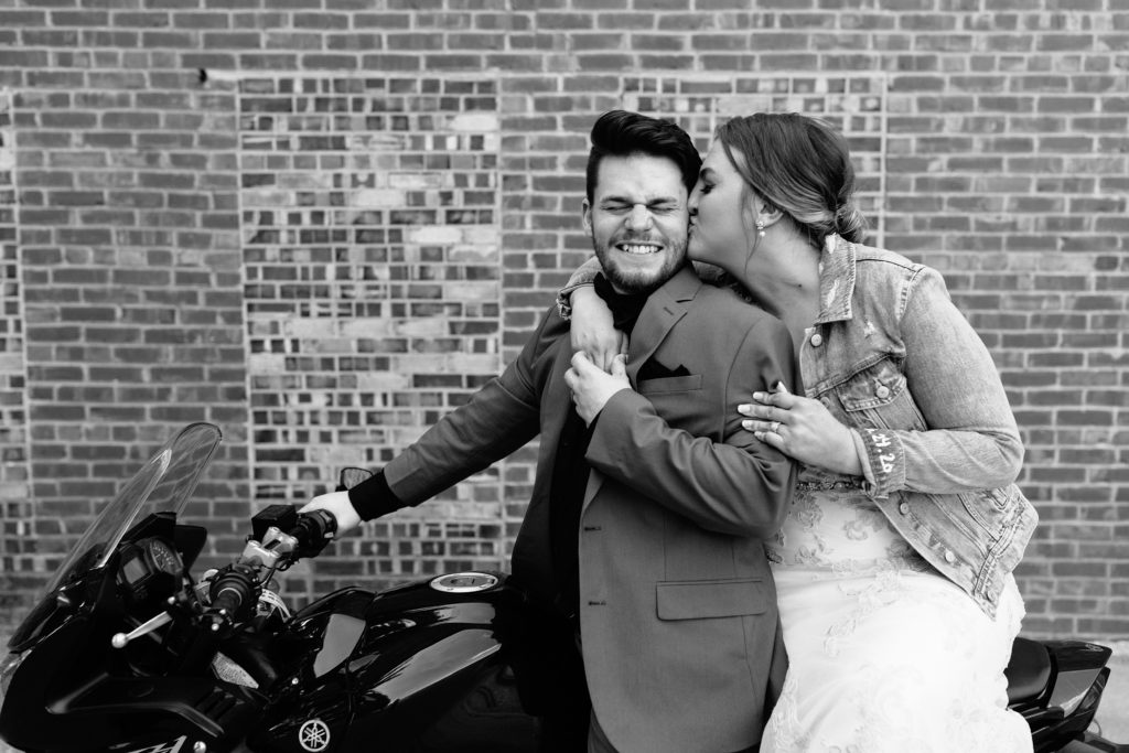 wedding photos with motorcycle