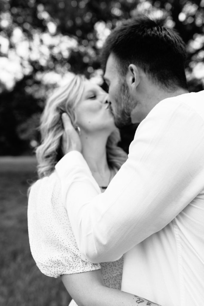 timeless engagement photos in black and white