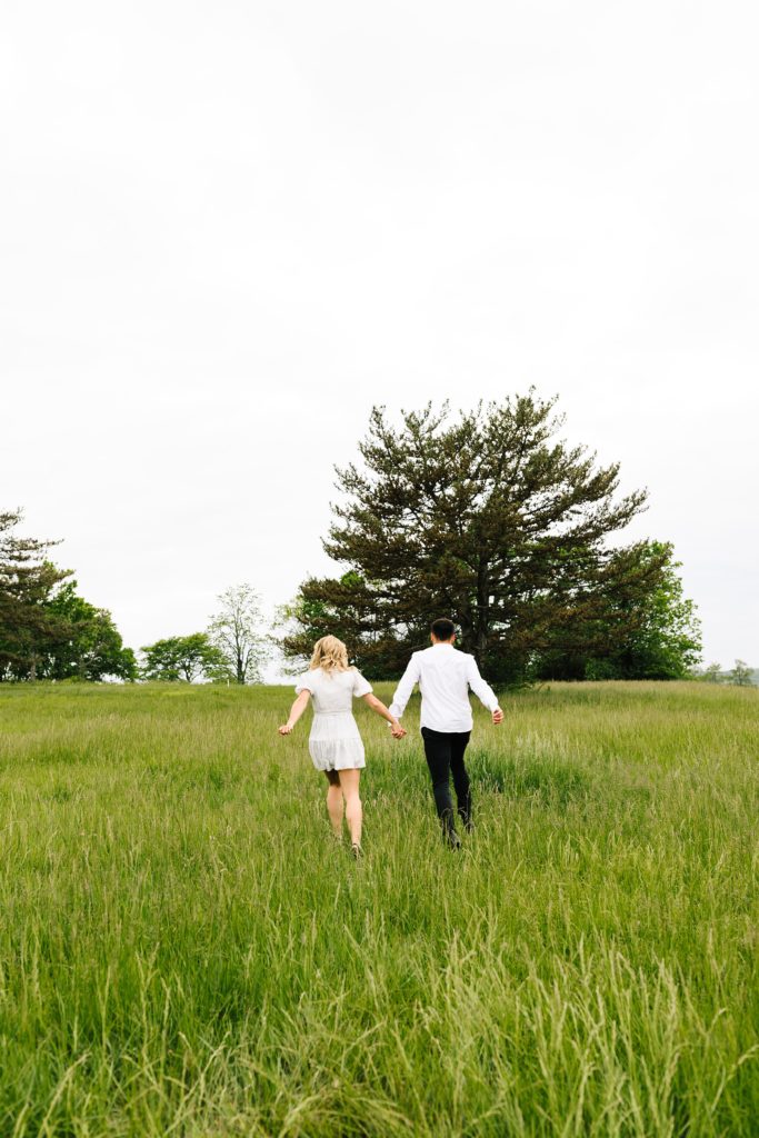 Adventurous couples photoshoot at Shawnee Mission Park. Engagement photos for the laid back couple in love in the Kansas City Area