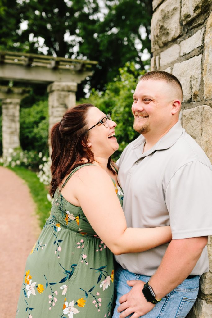 Fun Summer Engagement Session at Loose Park in Kansas City