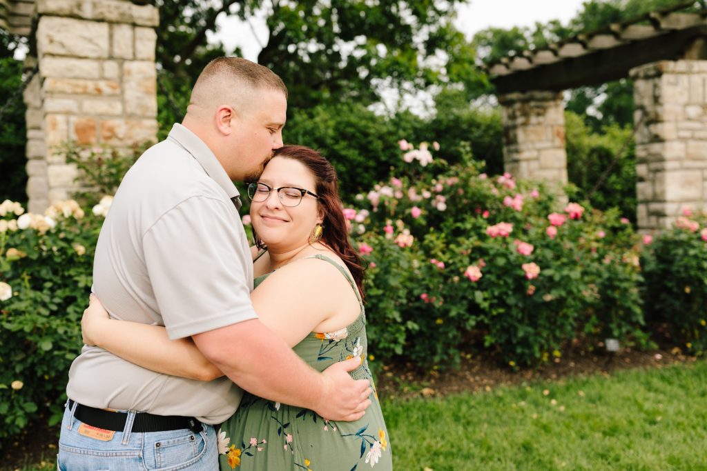Romantic Summer Engagement Session at Loose Park in Kansas City