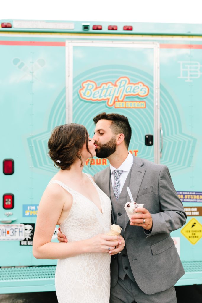 Wedding at Gashland Evangelical Presbyterian Church in Kansas City, Kansas City wedding photographer, betty raes ice cream, kansas city, ice cream truck, what to serve at your wedding besides cake, unique wedding desserts, wedding reception ideas, wedding reception inspo, unique wedding ideas, surprise your guests, what guests really love about weddings, what guests want at wedding, ice cream