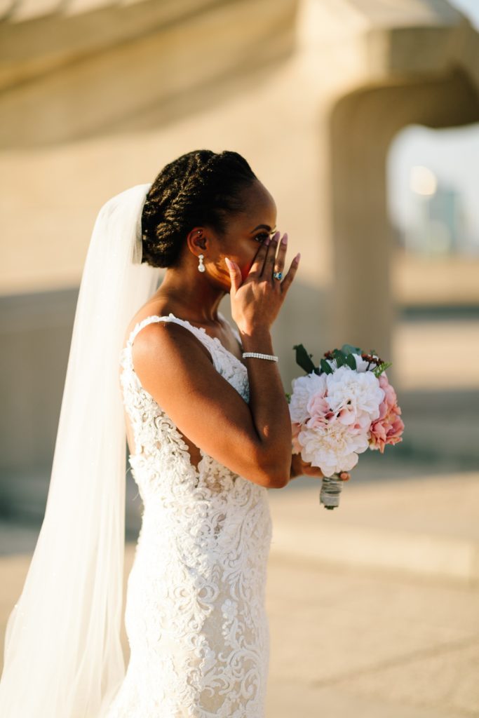 How to elope in kansas city, kansas city wedding photographer, how to plan an elopement, liberty memorial, wwi museum, outdoor elopement, natalie nichole photography, kansas city elopement photographer, first look, emotional bride, real moments, all you witness, real couple