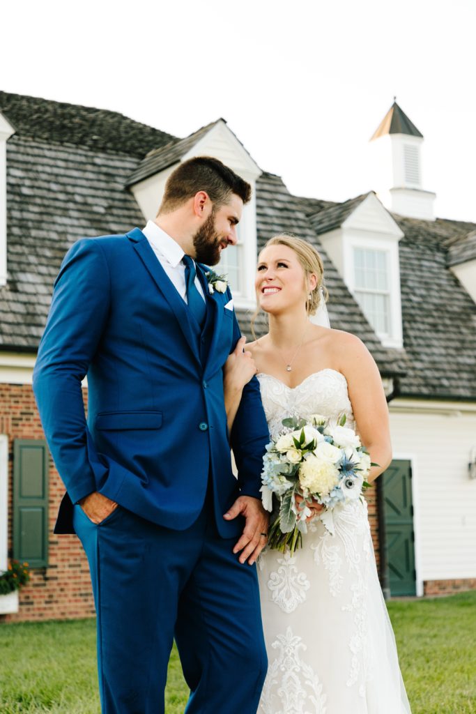 Summer Wedding at Mildale Farm, Natalie Nichole Photography, Kansas City Wedding Photographer, bride and groom looking at each other