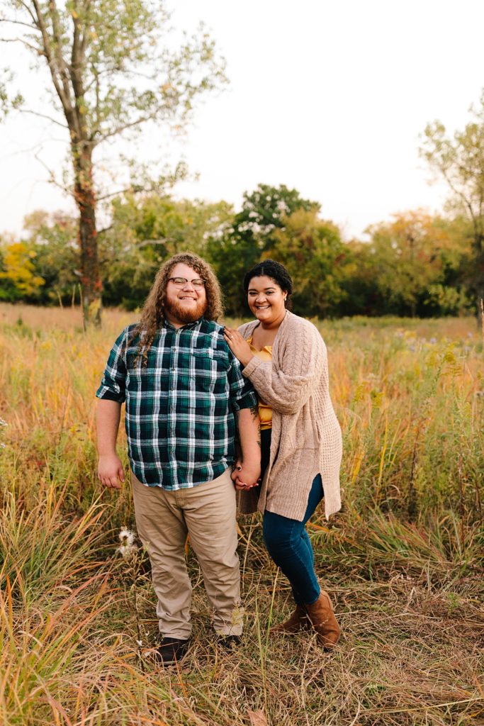 Shawnee Mission Park, Fall engagement session, fall photos, shawnee mission park photographer, kansas city photographer, engagement photographer, engagement photos, couples photos, fall outfits, what to wear for fall photos, outfit ideas