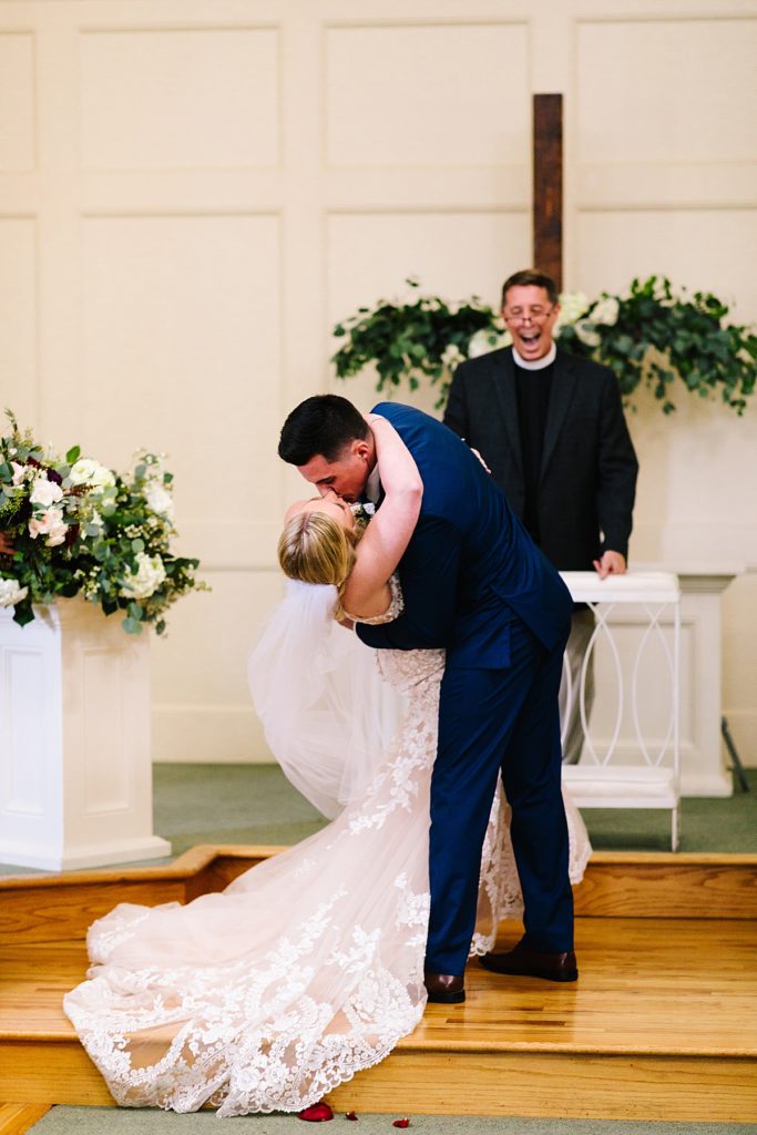 Summer wedding at the Hawthorne house, Kansas city wedding venue, Kansas city photographer, wedding inspo, wedding planning, wedding ceremony, readings, unity ceremony, poems to read at weddings, scripture, exchanging rings, wedding officiant, first kiss, married