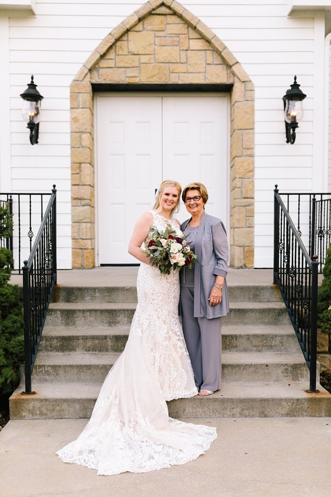 Summer wedding at the Hawthorne house, Kansas city wedding venue, Kansas city photographer, wedding inspo, wedding planning, wedding portraits, wedding pictures, sunset, golden hour, husband and wife, newlyweds, newly married, wedding ceremony, navy suit, lace wedding dress, maroon bow tie, family photos