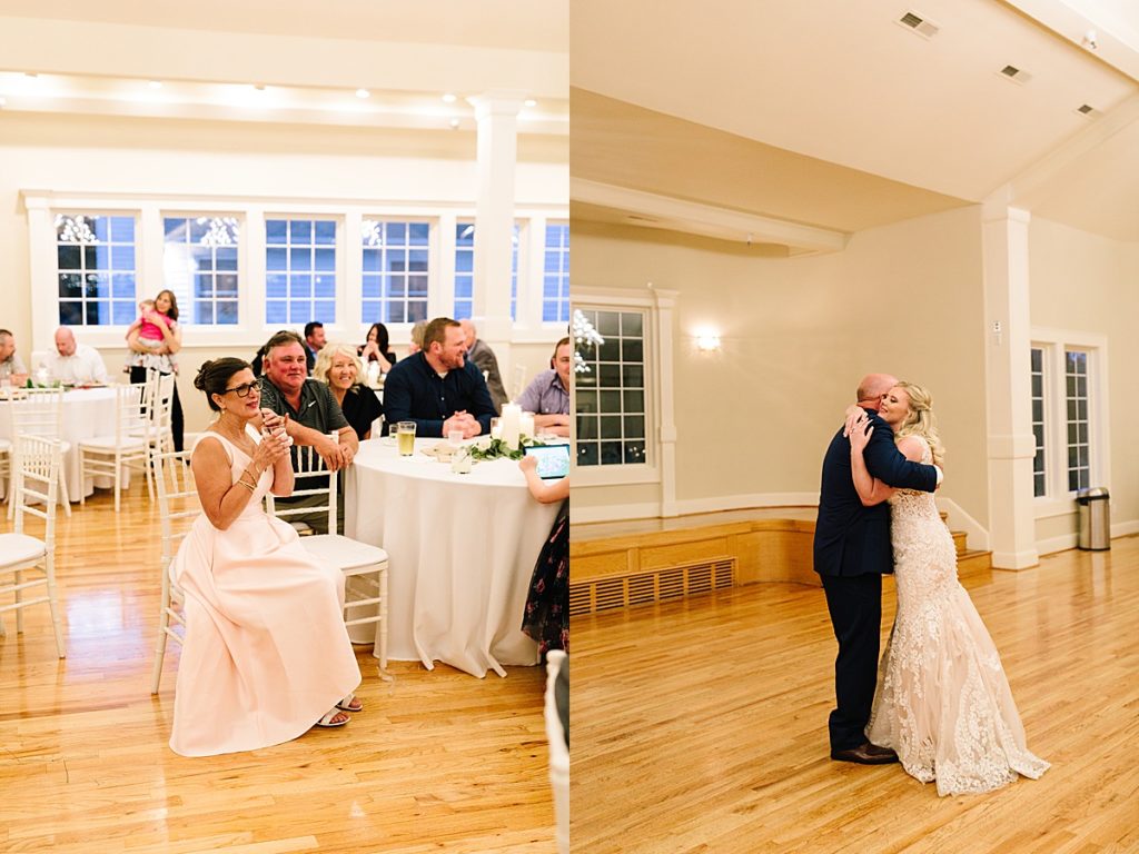 Summer wedding at the Hawthorne house, Kansas city wedding venue, Kansas city photographer, wedding inspo, wedding planning, first dance, how to choose your first dance song, songs to dance to at your wedding, mother of bride crying, MOB dress, mother of bride dress, father daughter dance