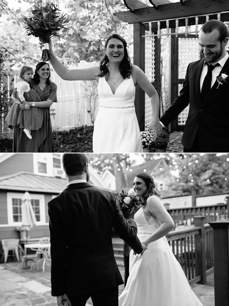 bride and groom photographed by their kansas city wedding photographer