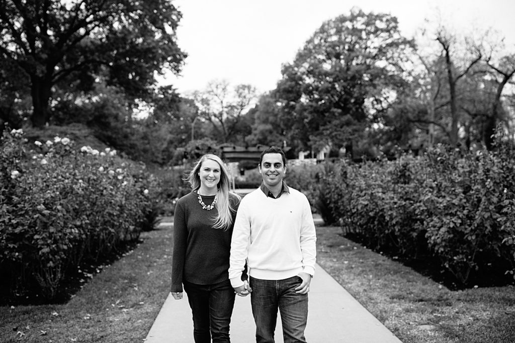 black and white photo from fall couples session