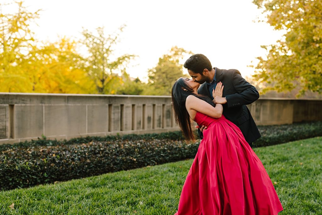 Romantic Engagement Session at the Nelson Atkins Museum of Art, Kansas City Photographer,