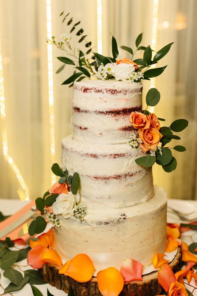 naked cake, red velvet wedding cake
