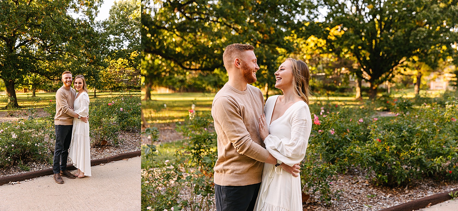 Fall engagement session in Kansas City with engagement photographer